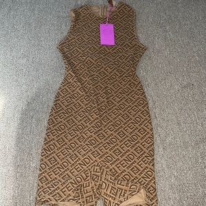 Fendi x Skims sleeveless mid thigh bodysuit